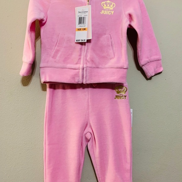 Baby Juicy Couture Velour Tracksuit 12M NWT $64 - Picture 3 of 8